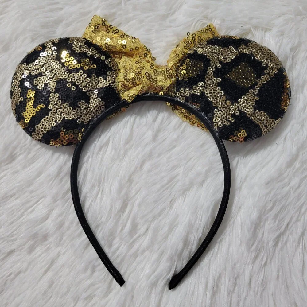 Leopard Sequin Minnie Mouse Ears